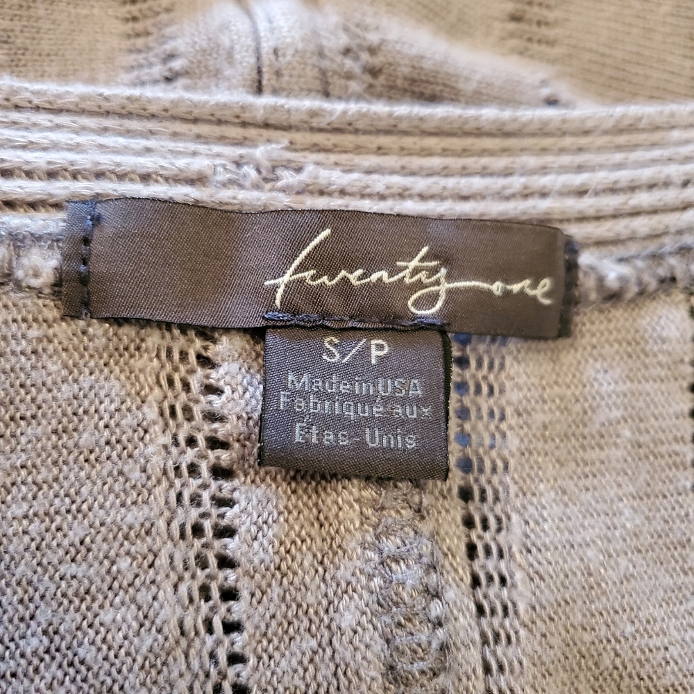 Twenty One Grey Fringe Cardigan Size Small. - Picture 6 of 7